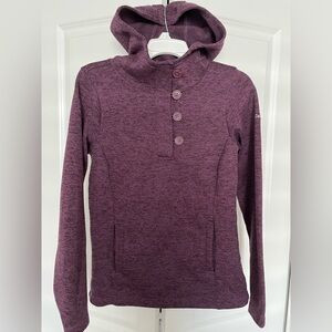 Columbia Women's Maroon Hoodie with Button Accents